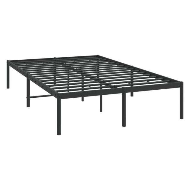 Berkfield Home Metal Bed Frame Black 120x190 cm Small Double - image 1