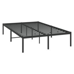Berkfield Home Metal Bed Frame Black 120x190 cm Small Double - thumbnail 1