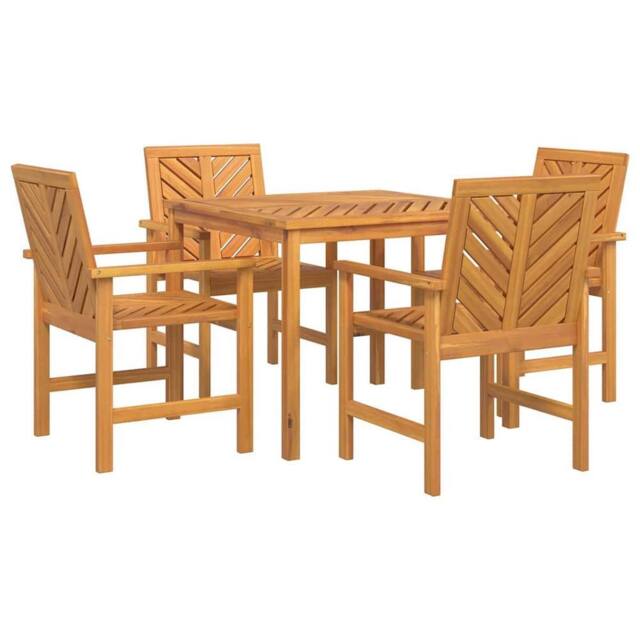 Berkfield Home 4 Piece Garden Dining Set Solid Wood Acacia in Brown - image 1