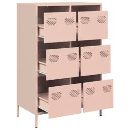 Berkfield Home Highboard Pink 68x39x101.5 cm Steel - thumbnail 4