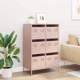 Berkfield Home Highboard Pink 68x39x101.5 cm Steel