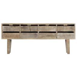 Berkfield Home Sideboard 140x30x60 cm Solid Mango Wood in Brown - Size: 140 x 30 x 60 cm - thumbnail 1