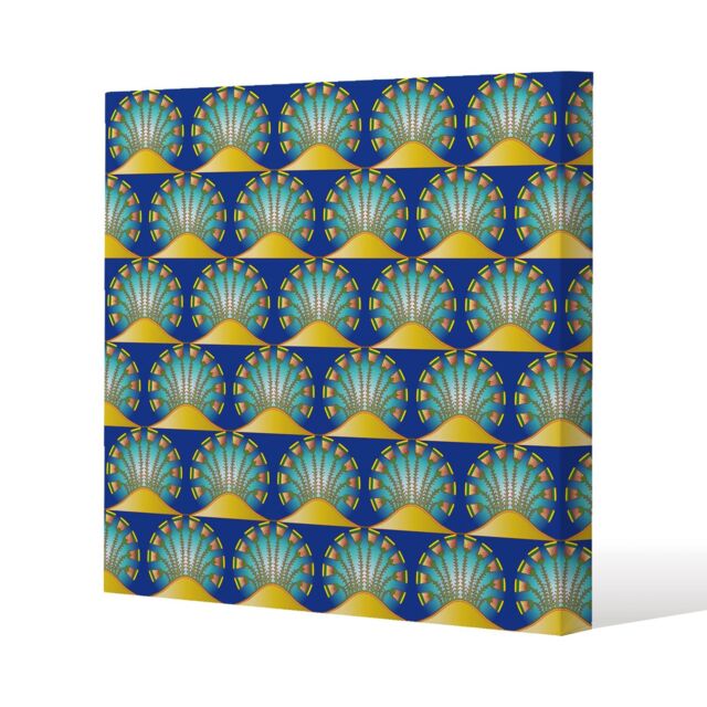 Benjamin Tate Design Egyptian style motif (Canvas Print) / 101 x 101 x 4cm in Natural - Size: 101 x 101 x 4 cm - image 1