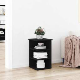 Berkfield Home Side Cabinet Black Oak 35x35x55 cm Engineered wood - Size: 35 x 35 x 55 cm - thumbnail 2