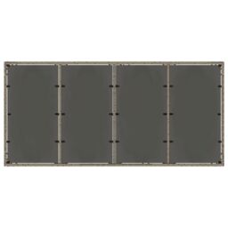 Berkfield Home Garden Table with Glass Top Grey 190x90x75 cm Poly Rattan - Size: 190 x 90 x 75 cm - thumbnail 7