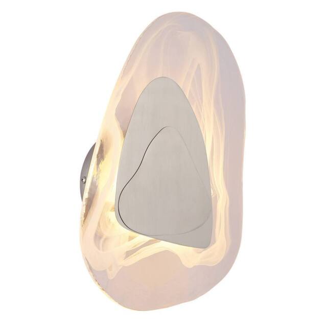 Netlighting Dorsey Wall Lamp Nickel Matt Glass Shade LED 3000K in Grey - image 1