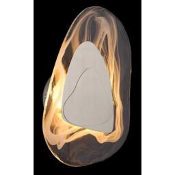 Netlighting Dorsey Wall Lamp Nickel Matt Glass Shade LED 3000K in Grey - thumbnail 4