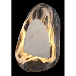 Netlighting Dorsey Wall Lamp Nickel Matt Glass Shade LED 3000K in Grey - thumbnail 5