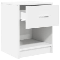 Berkfield Home Durable Bedside Cabinets 2 pcs with Drawer White 40x34x50 cm - Size: 40 x 34 x 50 cm - thumbnail 5