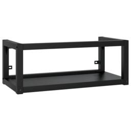 Berkfield Home Elegant Bathroom Washbasin Frame with Built-in Basin Black Iron