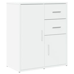 Berkfield Home Sideboards 2 pcs White 60x31x70 cm Engineered Wood - Size: 60 x 31 x 70 cm - thumbnail 4
