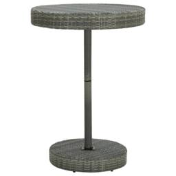Berkfield Home 5 Piece Garden Bar Set Grey Poly Rattan&Solid Wood Acacia - thumbnail 5