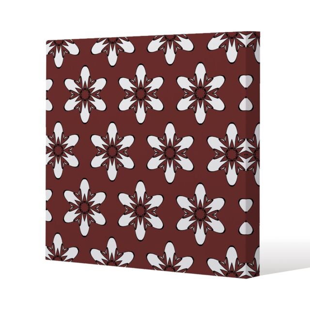 Benjamin Tate Design Modern decorative floral pattern (Canvas Print) / 114 x 114 x 4cm in Natural - Size: 114 x 114 x 4 cm - image 1