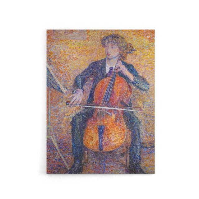 "Artery8 Koster Young Man Playing Cello 1910 Canvas Wall Art Print - Size: W18"" x H24""" - image 1