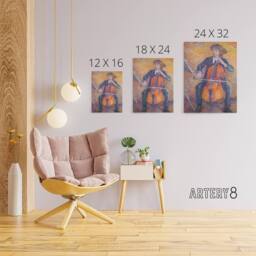 "Artery8 Koster Young Man Playing Cello 1910 Canvas Wall Art Print - Size: W18"" x H24""" - thumbnail 4