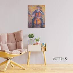 "Artery8 Koster Young Man Playing Cello 1910 Canvas Wall Art Print - Size: W18"" x H24""" - thumbnail 3