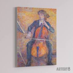 "Artery8 Koster Young Man Playing Cello 1910 Canvas Wall Art Print - Size: W18"" x H24""" - thumbnail 2