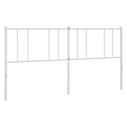 Berkfield Home Metal Headboard White 200 cm - thumbnail 2