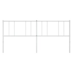 Berkfield Home Metal Headboard White 200 cm - thumbnail 4
