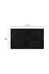 JVL Mosaic Scraper Rubber Doormat 45x75cm in Black - Size: 45 cm x 75 cm - thumbnail 5