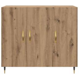 Berkfield Home Sideboard with Storage with Door Brown 90 x 34 x 80 cm Engineered wood - thumbnail 6