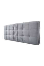 Living and Home Soft Headboard pillow Cushion with Removable Cover in Light Grey - thumbnail 6