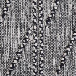 Wyld and Coco Cotton Tufted Geometric Rug Black and White 80 x 150 cm - Size: 80 cm x 150 cm - thumbnail 5