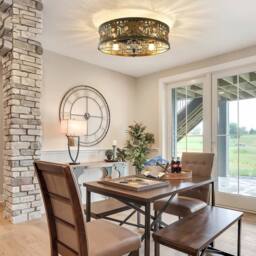 NIVOR 50cm Caged Vintage Victorian Rustic Crystal Ceiling Fans with Lights in Bronze - thumbnail 6