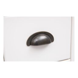 Cabinet Bits Lovere 5 Drawer Chest of Drawers Brass Cup Handle in Off-White - thumbnail 5