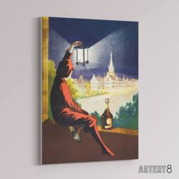 "Artery8 Benedictine Wine Vintage Advert Canvas Wall Art Print Cappiello - Size: W18"" x H24""" - thumbnail 2