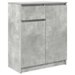 Berkfield Home Sideboard with Drawer Concrete Grey 71x35x84 cm Engineered Wood - Size: 71 x 35 x 84 cm - thumbnail 2