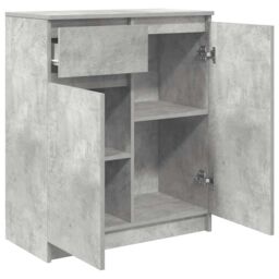 Berkfield Home Sideboard with Drawer Concrete Grey 71x35x84 cm Engineered Wood - Size: 71 x 35 x 84 cm - thumbnail 5