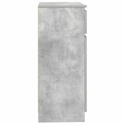 Berkfield Home Sideboard with Drawer Concrete Grey 71x35x84 cm Engineered Wood - Size: 71 x 35 x 84 cm - thumbnail 7