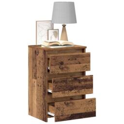 Berkfield Home Elegant Bedside Cabinets 2 pcs Old Wood 40x35x62.5 cm Engineered Wood in Brown - thumbnail 1