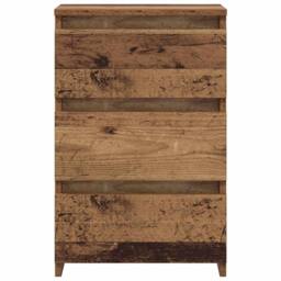Berkfield Home Elegant Bedside Cabinets 2 pcs Old Wood 40x35x62.5 cm Engineered Wood in Brown - thumbnail 4