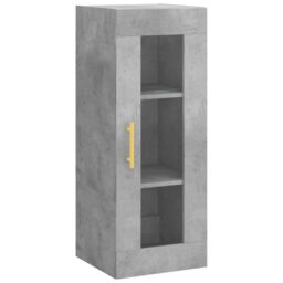 Berkfield Home Highboard Concrete Grey 34.5x34x180 cm Engineered Wood - thumbnail 5