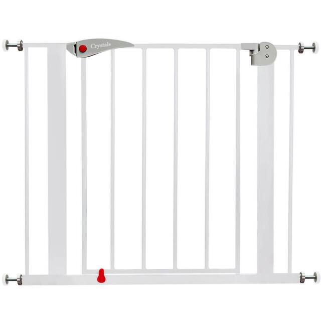 Crystals Home Baby Safety Gate Pet Dog Barrier Stair Doorway Guard 70x76cm in White - Size: 70x76 cm - image 1