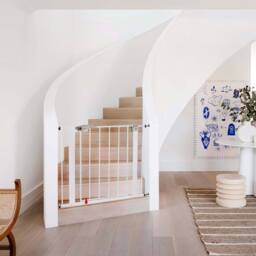 Crystals Home Baby Safety Gate Pet Dog Barrier Stair Doorway Guard 70x76cm in White - Size: 70x76 cm - thumbnail 6