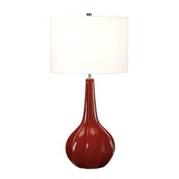 Netlighting Upton 1 Light Table Lamp E27 in Red - thumbnail 1