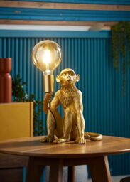 ValueLights George Monkey Gold Table Lamp