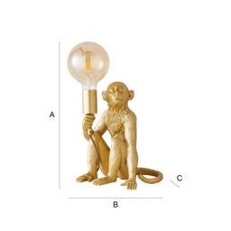 ValueLights George Monkey Gold Table Lamp - thumbnail 7