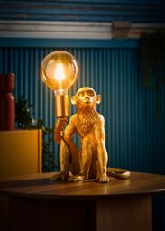 ValueLights George Monkey Gold Table Lamp - thumbnail 2