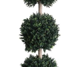 Leaf 150cm UV Protected Triple Ball Topiary Tree Artificial Premium in Green - thumbnail 2