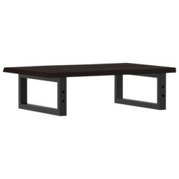 Berkfield Home Basin Shelf Wall Mounted Steel & Solid Wood Oak in Brown - thumbnail 6