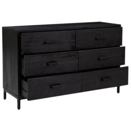 Berkfield Home Sideboard Black 110x35x70 cm Solid Pinewood - Size: 110 x 35 x 70 cm - thumbnail 4