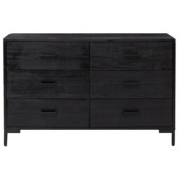 Berkfield Home Sideboard Black 110x35x70 cm Solid Pinewood - Size: 110 x 35 x 70 cm - thumbnail 3
