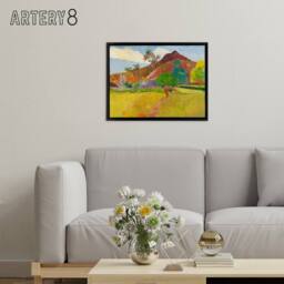 "Artery8 Paul Gauguin Tahitian Landscape Framed Canvas Wall Art Print - Size: W12"" x H16""" - thumbnail 3