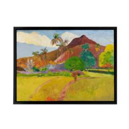 "Artery8 Paul Gauguin Tahitian Landscape Framed Canvas Wall Art Print - Size: W12"" x H16""" - thumbnail 1