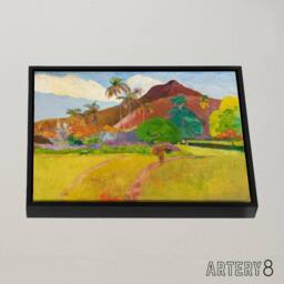 "Artery8 Paul Gauguin Tahitian Landscape Framed Canvas Wall Art Print - Size: W12"" x H16""" - thumbnail 2