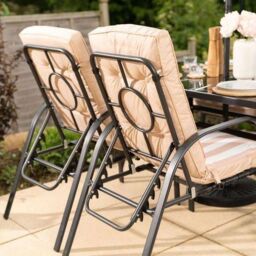 Hectare Reclining 6 Seater Patio Dining & Leisure Set with Parasol in Beige - thumbnail 3